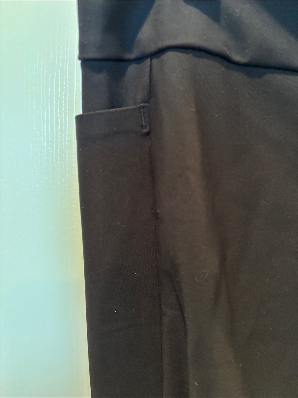 Athleta Stellar Tight Pant 8P Black High Rise Ankle Slit Ponte Leggings Petite 8 - Picture 3 of 5